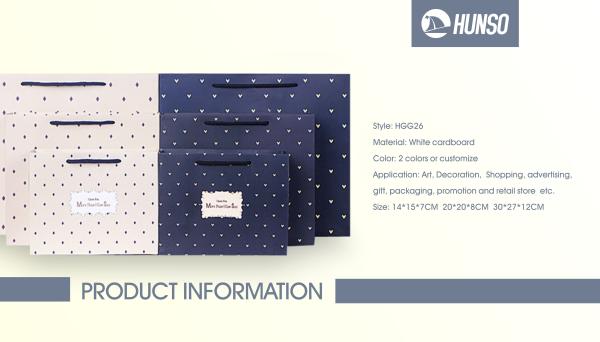 Buy cheap Love Gift Bag Polka Dot Clothing Printed Paper Bags Handbag 2 Colors from wholesalers