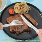 Compostable Cutlery Set Eco-Friendly Heavy Duty Utensils (50 Forks, 50 Spoons,