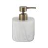 Buy cheap 5pcs Square White Marble Bathroom Set Flower Design Marble Dish Soap Dispenser from wholesalers