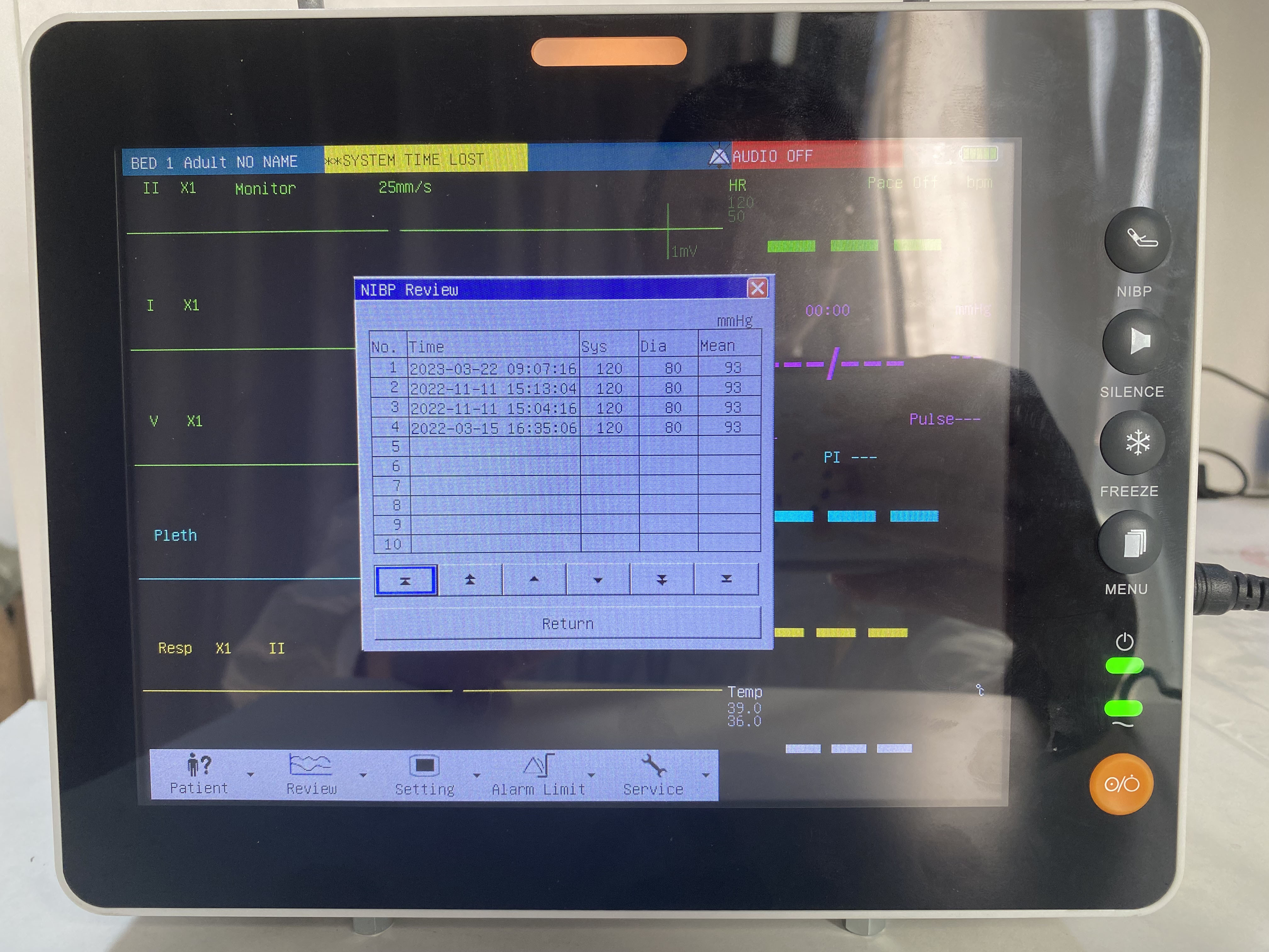 Medical Patient Monitoring 8 Inches TFT LCD Patient Monitor with Six Standard Parameters Patient Monitor