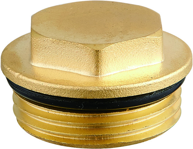 6006 Manifold End Parts Hot Forged Stopper Male Threaded attached with Self Sealing O Ring