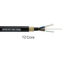Buy cheap Single Mode ADSS 12 Strand Single Mode Fiber Cable For Aerial product