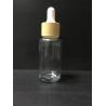 Buy cheap Transparent 30ml Essential Oil Bottles Glass Dropper Bottle With Plastic Cap Skincare Packaging from wholesalers