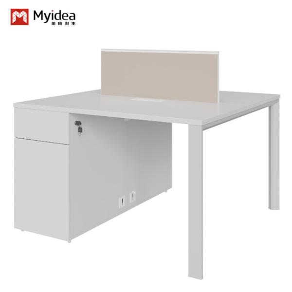 Buy cheap Modern Four-Person Office Desk With Locked File Cabinet from wholesalers