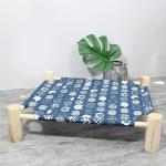 Cat and Dog Hammock Bed Wooden Cat Hammock Elevated Cooling Bed Detachable