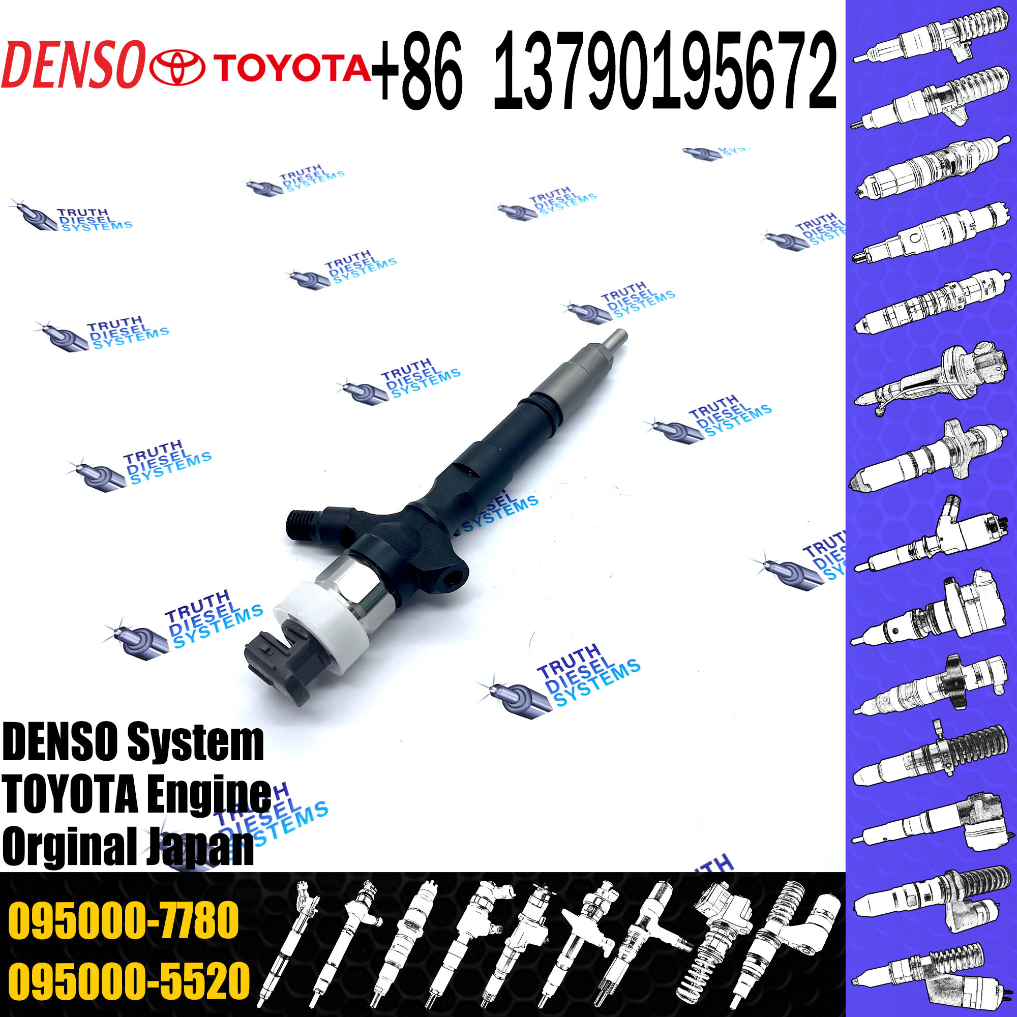 Common Rail Fuel Injector 095000-7781 095000-7780 Diesel Injector 095000-7780