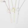 Buy cheap Disc Bar Pendant Stainless Steel Choker , Lariat Y Necklace For Women from wholesalers