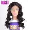 Buy cheap 100% Virgin Brazilian Human Hair Lace Front Wigs 180% Density Loose Wave from wholesalers