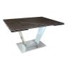 Buy cheap Stainless Extension Dining Room Table Tempered Glass Ceramic Top 2.1 Meter from wholesalers