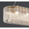 Buy cheap Luxury living room chandeliers blue glass hanging lamp rectangle chandelier kitchen lights hanging(WH-CY-194) from wholesalers