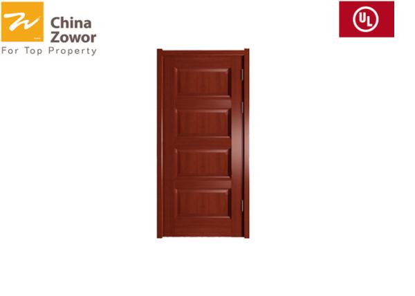 Buy cheap 60 mins Black Walnut Veneer Finished Single Leaf Solid Wood Fire Rated Doors For Hotel from wholesalers