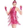 Buy cheap 4 Colors Stunning Tap Costume Sequined-Fringes Mock Neck Dance Dress Performance Wear from wholesalers