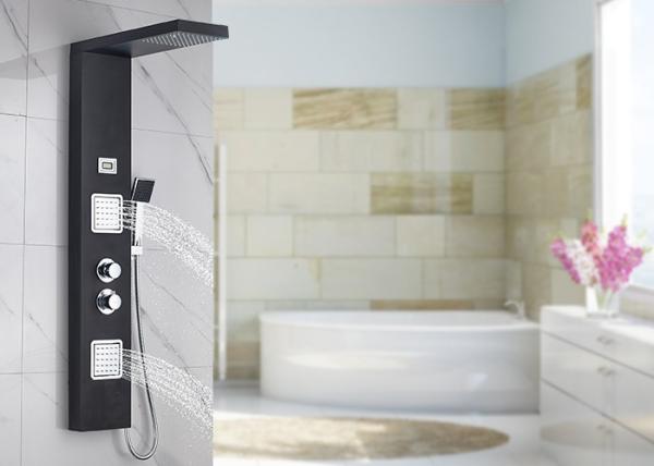 Buy cheap Hydromassage Function Wall Mount Shower Panel Dual Zinc Handle Design ROVATE from wholesalers