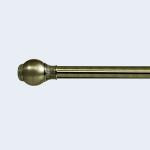 25MM Classic Ball shape Finial Anti-Brass color 6M Curtain Pole With Bracket