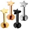Buy cheap High quality gold plated star heart shaped lip labret stud piercing jewelry from wholesalers
