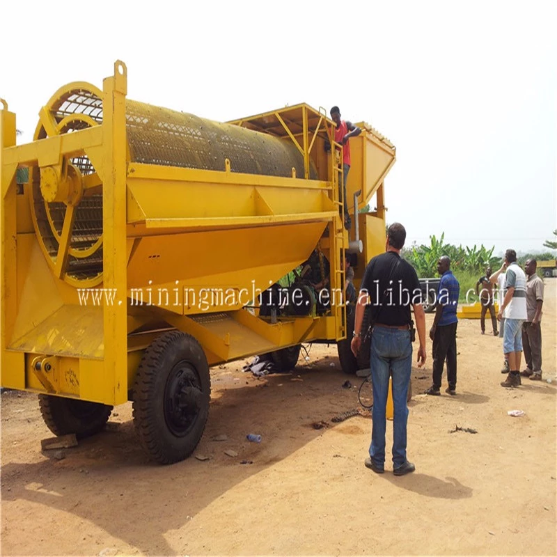 Gold Mining Machinery 10T/H Gold Trommel Wash Plant Rotary Scrubber For Ore Washing