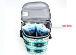 Ice insulated nylon wine bottle cooler bag for double wines