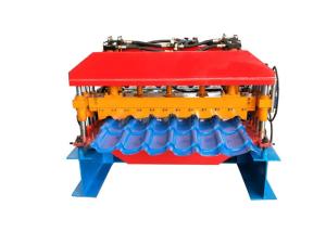 Wholesale Colorful Steel Profile Roll Forming Machine , Glazed Tile Machine For House Roofing Making from china suppliers