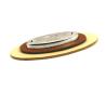 Buy cheap Elliptic Silver Leather Patches For Clothes Metal Material ODM from wholesalers