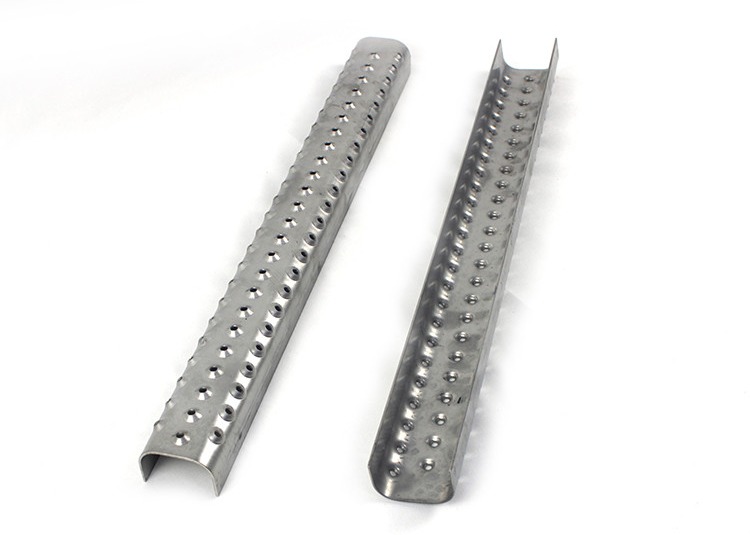 Galvanized Perforated Tread Safety Metal Ladder Rung Round Hole Size