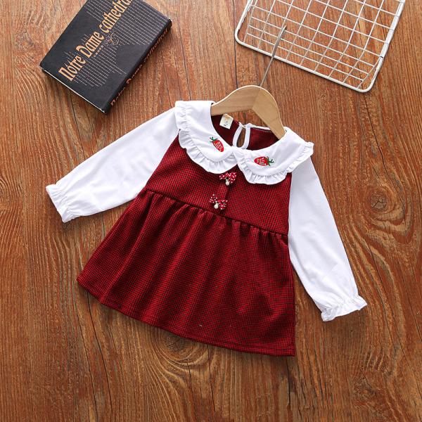 Buy cheap 80cm Girls Children'S Dress Clothing Long Sleeve Short Skirt Dress Doll Collar ODM from wholesalers