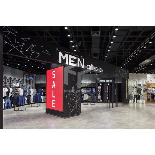 Buy cheap Boutique Men Garments Shop Display Furniture Power Saving Electroplate from wholesalers