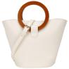 Buy cheap 20cm Womens Leather Bag Portable Ring Handle Bucket Bag from wholesalers
