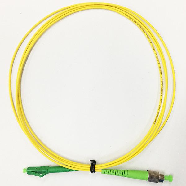 FC / APC To LC / APC Fiber Optic Patch Cord 2.0mm 8° Angel Polishing Low
