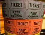 Blue Red Printed Thermal Ticket Party Department Admission Anti Ultraviolet