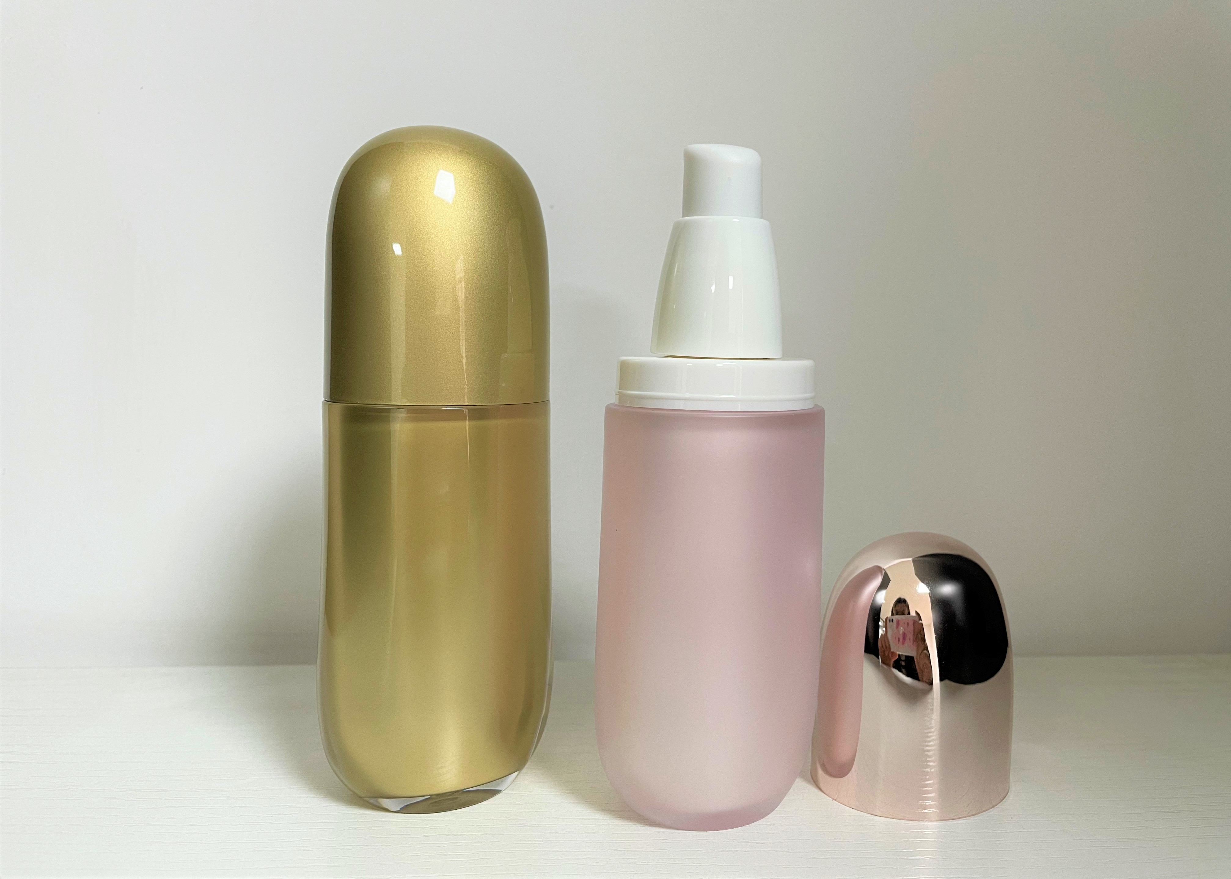 30ml 50ml Double Wall Gloden Plastic Cosmetic Container