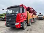 Structure Cylinder Type Red Concrete Boom Pump Truck Mounted Pump 63m 2021 Year