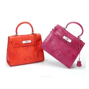 Wholesale Dongguan manufacturer sells new crocodile skin handbag for ladies with customized logo from china suppliers