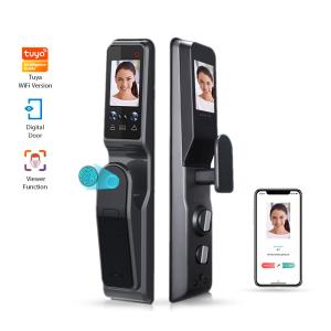 China Face/Fingerprint/Palm and Password IC Card Smart Door Lock with TUYA WIFI/TT Lock APP Viewer Vision Digital with Camera on sale
