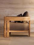 Nordic Morden Teak Wood Garden Sofa And Table Leisure Chair Set Outdoor