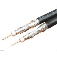 Buy cheap Dual RG6 Quad CATV Coaxial Cable 18 AWG CCS 60% AL Braid CM Rated PVC Jacket product