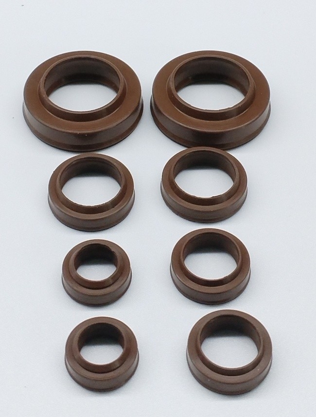 FKM VITON Material Pneumatic Cylinder Rod Dust Seal Wiper Ring PDU Type Brown