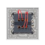 82Type White Black Grey Tempered Glass Panel 2 Gang 2 Way Rocker Push Switch