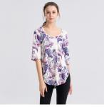 XS-5XL Women'S 3 4 Sleeve T Shirts / Loose Fitting Workout Shirts