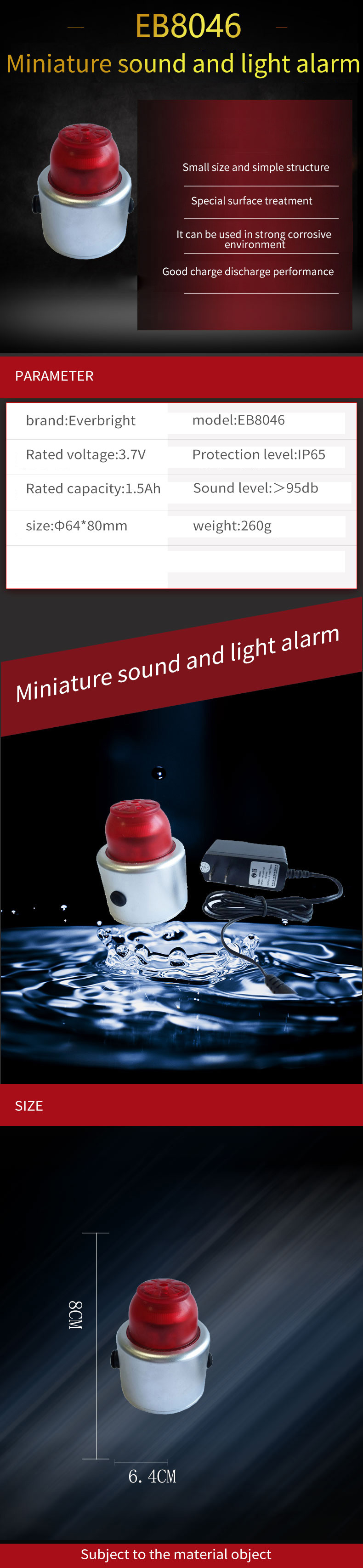 Waterproof 95db Flashing Beacon Light Amber Strobe Lights For Trucks