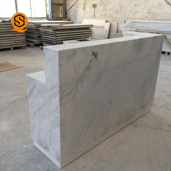 Buy cheap Solid Surface Marble Reception Counter Good Light Transmission from wholesalers