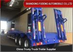 13 Meters Transport Excavators 3 Axle Low Flatbed Trailer