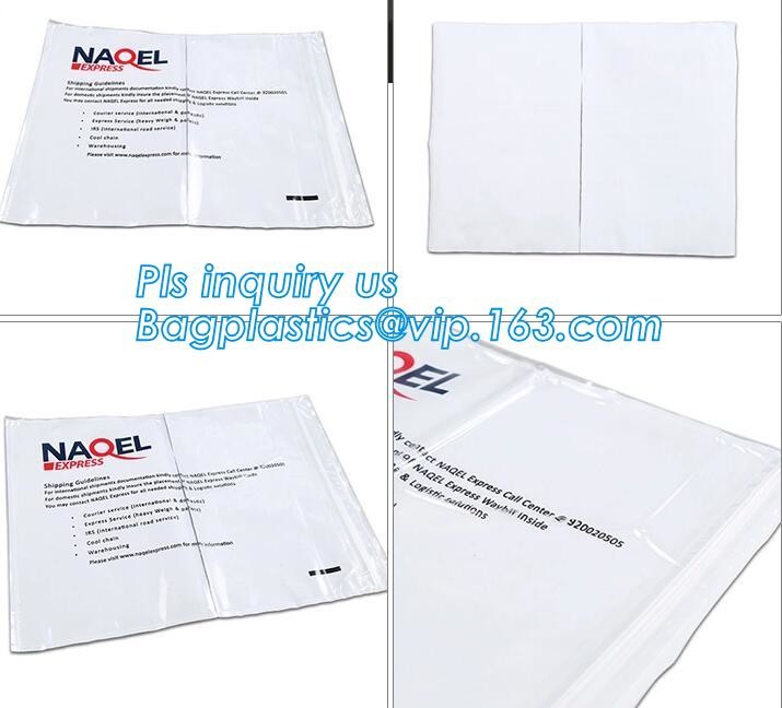 TNT DHL shipping packing list document envelopes, packing list padded envelope, tamper proof express use plastic packing