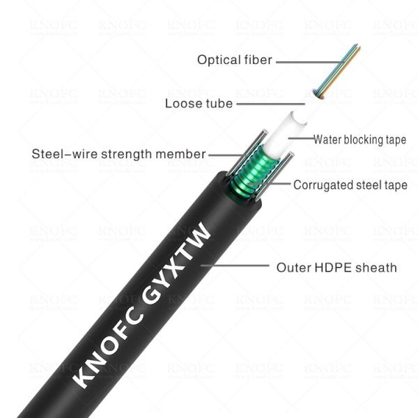 Buy cheap 12core GYXTW Single Mode Armored Cable G652D For Aerial from wholesalers