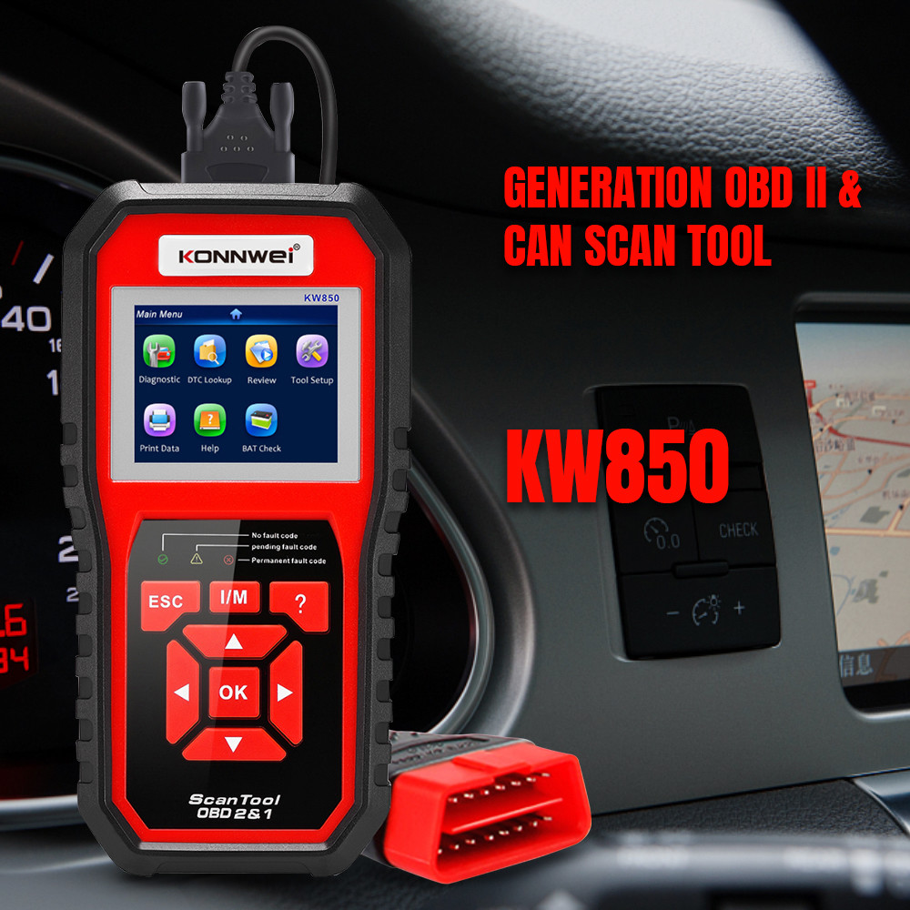 OBD2 KW850 Konnwei Car Diagnostic scaner automotriz Engine Light Fault Code Reader