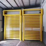 Steel Sandwich Workshop Security Doors , Construction Roll Up Metal Doors