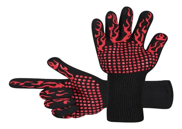Buy cheap Printing Logo Heat Resistant BBQ Gloves , Insulated Cooking Gloves from wholesalers
