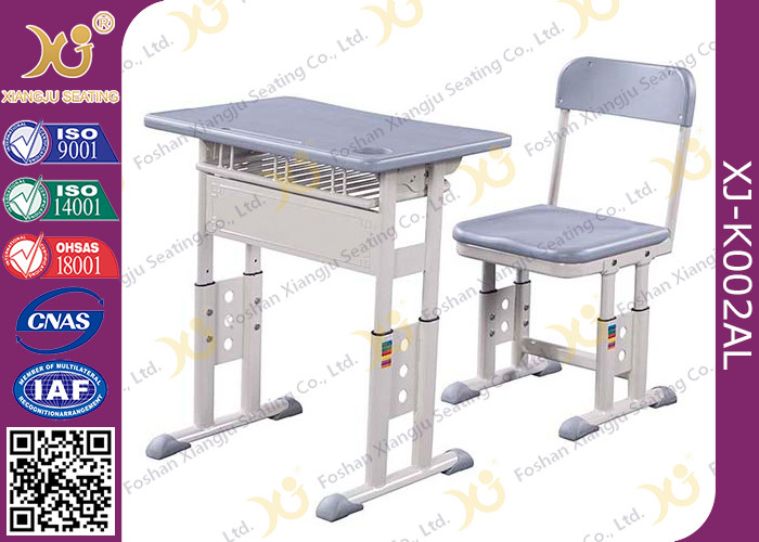 Adjustable Metal Student School Table And Chairs With Skid Resistance Legs