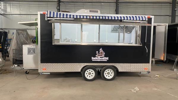 Buy cheap Multifunctional Square Food Trailer Hot Dog Sandwich Pizza Food Cart Trailer from wholesalers