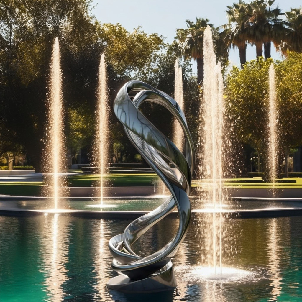 Mirror Polished Modern Stainless Steel Outdoor Abstract Sculpture Arrival Design
