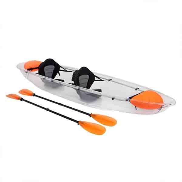 Buy cheap Transparent Double Pedal Kayak , Aluminum Alloy Frame Fishing Glass Bottom Canoe from wholesalers